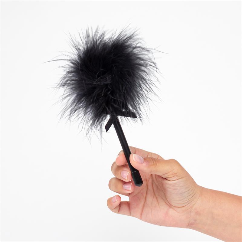 Secret Play Black Marabou Duster