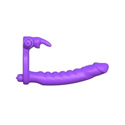 Fantasy C-Ringz Silicone Double Penetrator Rabbit Purple