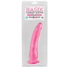 Basix Rubber Works Slim 17,78 cm with Suction Cup - Colour Pink