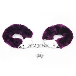 Furry Metal Handcuffs Purple