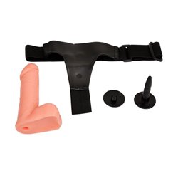 Strap-On with Dildo and Testicles 17.5 cm