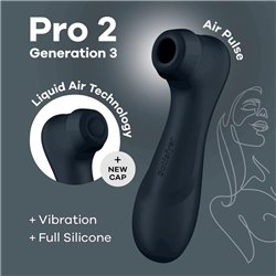 Pro 2 Gener 3 Liquid Air Technology Suction and Vibration Black