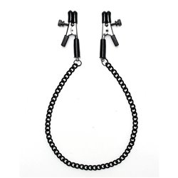 Adjustable nipple clamps with black chain