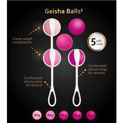 Set of 5 Geisha Balls3 Sugar Pink