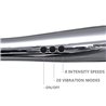 Silvery High-Tech Wand Super Powerful Wireless USB Chrome Silicone