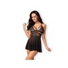 Babydoll and Thong Set Black