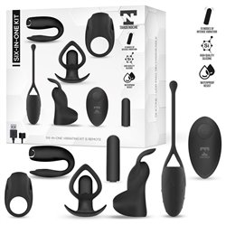 Six-In-One Vibrating Bullet and 6 Silicone Accessories Kit