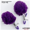 Nipple Clamps with Purple Fur