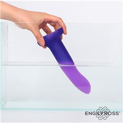 Vibrating Color-Changing Dildo Blue to Purple Size M 17 cm