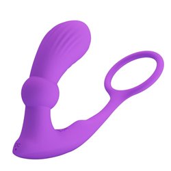 Warren Remote-Controlled Vibrating and Pulsating Anal Plug and Penis Ring