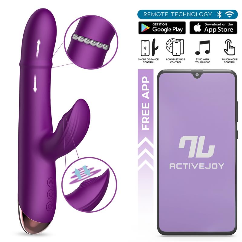 Sendel Vibe with Up and Down Internal Beads Ring and Pulsation with App