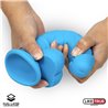 Realistic Dildo Liquid Silicone Dual Layer 8 Blue