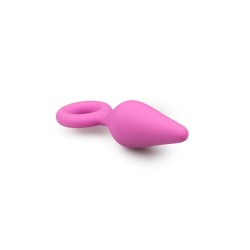 Pink Buttplugs With Pull Ring - Small