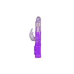 Rabbit Vibrator Thrusting and Rotating Balls Purple