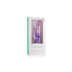 Rabbit Vibrator Thrusting and Rotating Balls Purple