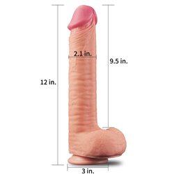 Dildo Nature 12 Dual Layer Flesh