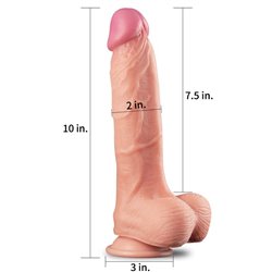 Dildo Nature 10 Dual Layer Flesh