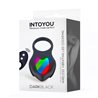 Darkblack Vibrating Ring with Led Remote Control USB Silicone