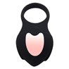 Darkblack Vibrating Ring with Led Remote Control USB Silicone