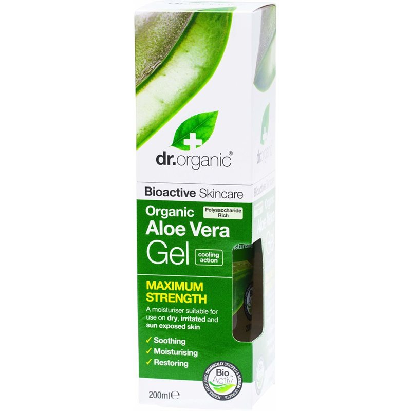 Dr Organic Aloe Vera Gel Maximum Strength 200ml - unisex - Teknashop Ltd