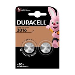 Duracell Lithium Button Battery 3V 2016 DL/CR2016 2 Units - unisex