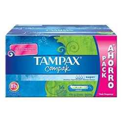 Tampax Compak Tampón Super 36 U - unisex - Teknashop Ltd