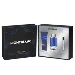 Montblanc Explorer Ultra Blue Eau De Perfume Spray 100ml Set 3 Pieces - unisex - Teknashop Ltd