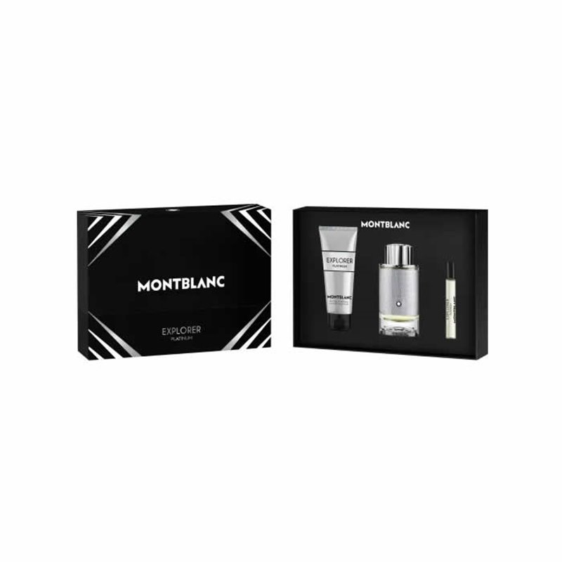 Montblanc Explorer Platinum Eau De Perfume Spray 100ml Set 3 Pieces - man