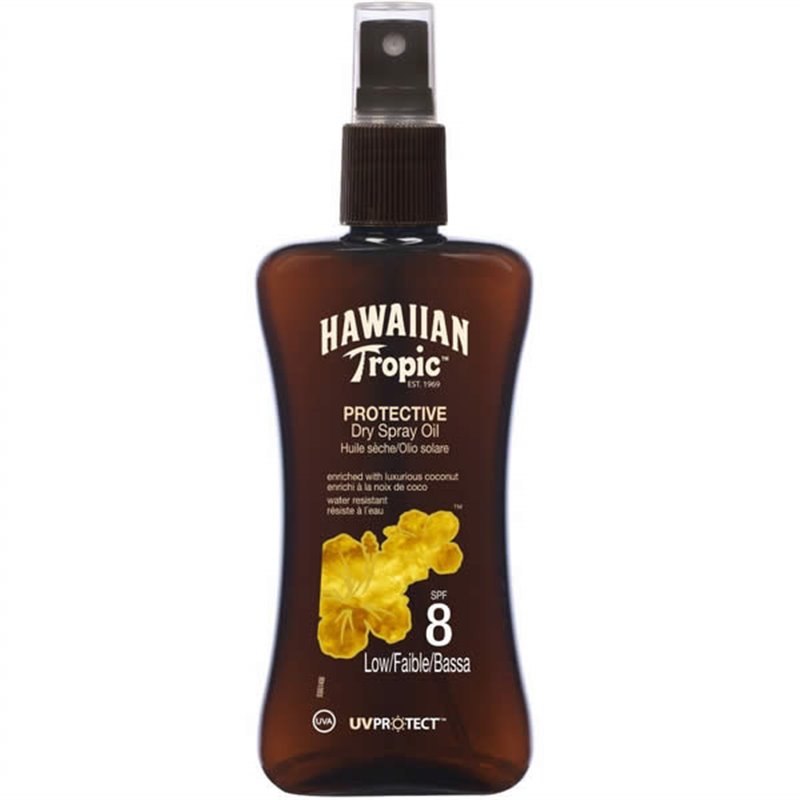 Hawaiian Tropic Protective Dry Spray Oil Spf8 Low 200ml - unisex