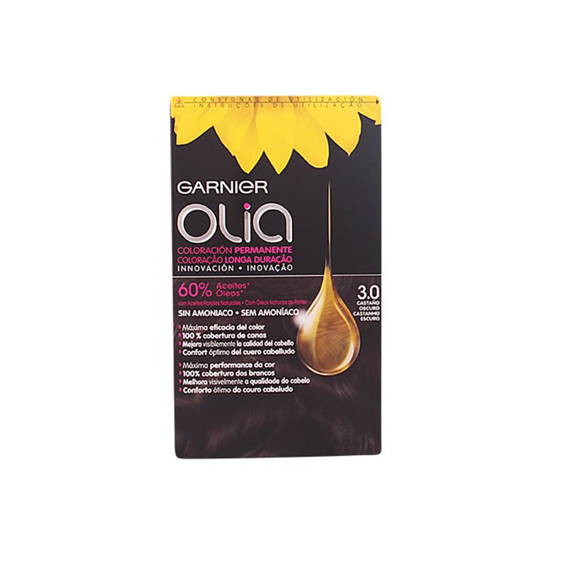 Garnier Olia Permanent Coloring 3,0 Dark Brown - unisex - Teknashop Ltd