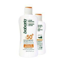 Babaria Sun Sunscreen Lotion Spf50 Plus 200ml Set 2 Pieces - unisex