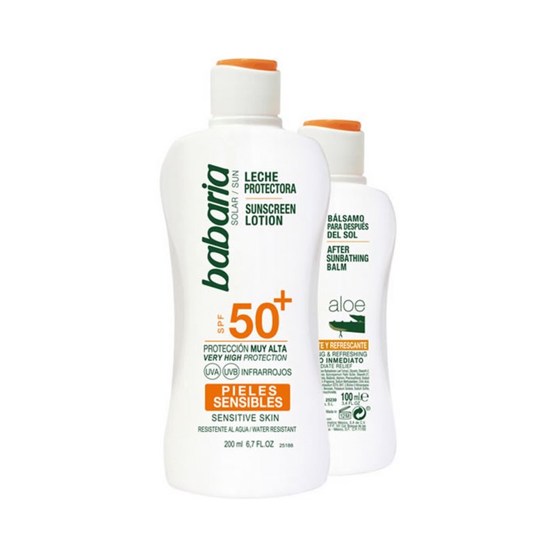 Babaria Sun Sunscreen Lotion Spf50 Plus 200ml Set 2 Pieces - unisex