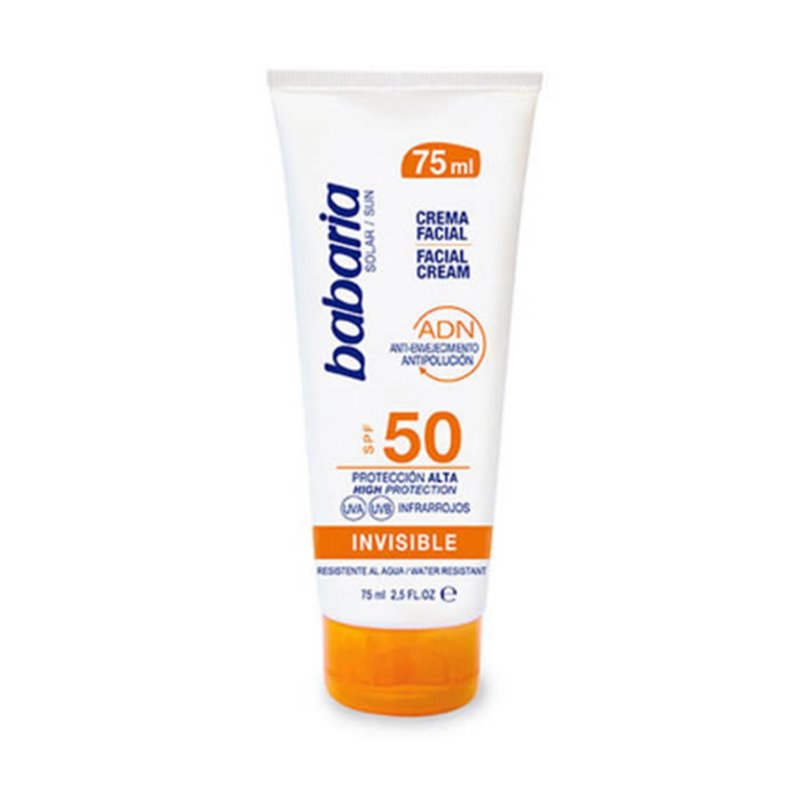 Babaria Facial Cream Invisible Spf50 75ml - unisex - Teknashop Ltd