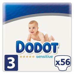 Dodot Sensitive T-3 56 Units - unisex - Teknashop Ltd