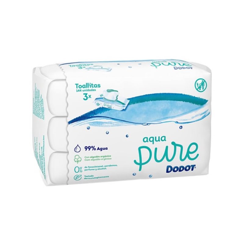 Dodot Aqua Pure Wipes 3x48 Units - unisex - Teknashop Ltd