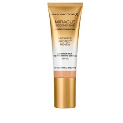 Max Factor Miracle Second Skin Spf20 7 Neutral Medium 30 ml - unisex - Teknashop Ltd