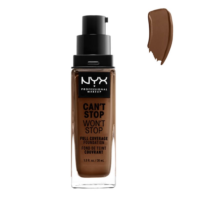 Nyx Can´t Stop Won´t Stop Full Coverage Foundation Cocoa 30ml - unisex