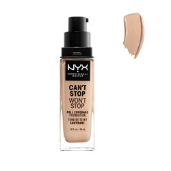 Nyx Can´t Stop Won´t Stop Full Coverage Foundation Vanilla 30ml - unisex