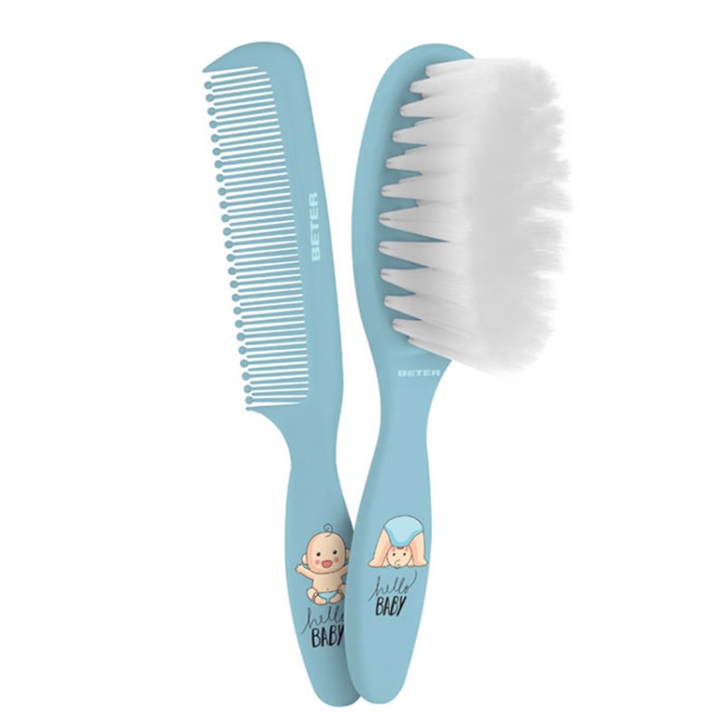 Beter Baby Brush And Comb Set Blue - unisex