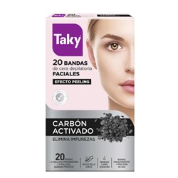 Taky Carbon Activado Facial Wax Strips 20 Units - unisex - Teknashop Ltd