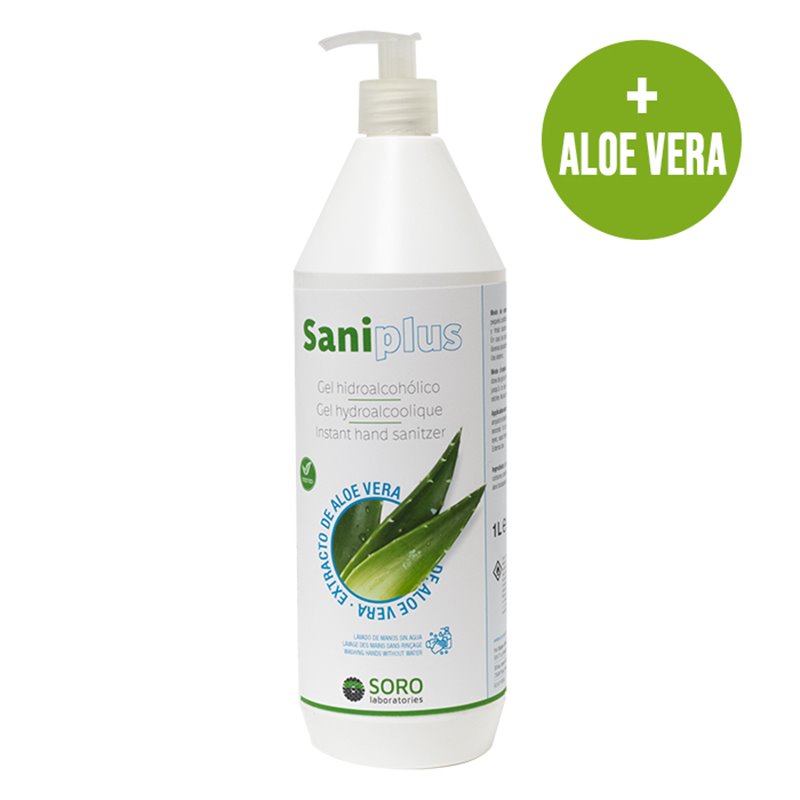 Hydroalcoholic Hand Gel Sanitizer With Aloe Vera 1 Litre - unisex - Teknashop Ltd