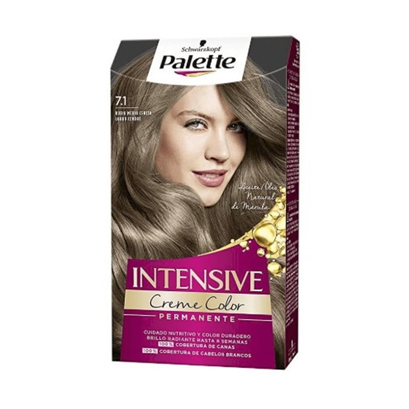 Schwarzkopf Palette Intensive Creme Color Tint 7.1 Medium Ash Blonde - unisex