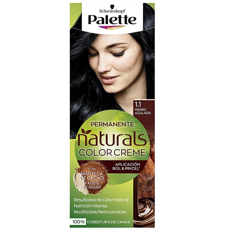 Schwarzkopf Palette Naturals Color Creme 1.1 Bluish Black - unisex - Teknashop Ltd