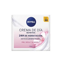 Nivea Nourishing Day Cream 24h Hydration Dry And Sensitive Skin 50ml - unisex