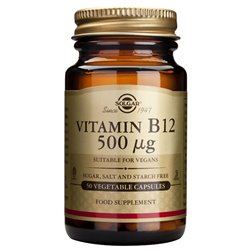 Solgar Vitamin B12 500cmg Cyanocobalamin 50 Capsules - unisex