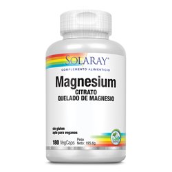 Solaray Big Magnesium Citrate 180 Vcaps - unisex