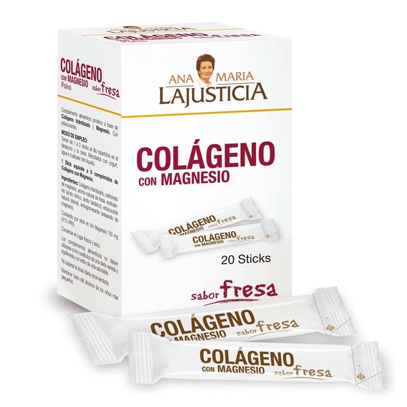 Ana María Lajusticia Colageno Con Magnesio Sabor Fresa 20stick 4g - unisex