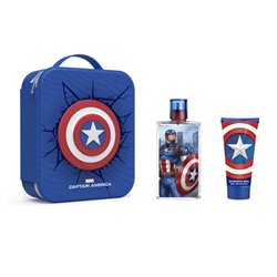 Marvel Captain America Eau De Toilette Spray 100ml Set 3 Pieces - unisex