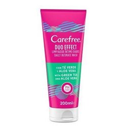 Carefree Duo Effect Intimate Cleanser Green Tea & Aloe Vera 200ml - unisex