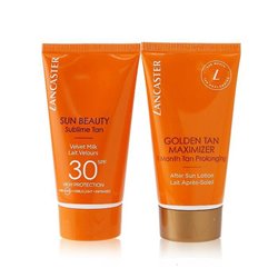 Set Lancaster Sun Beauty V Milk Spf30 50ml A-S Gold Tan Max 50ml - unisex